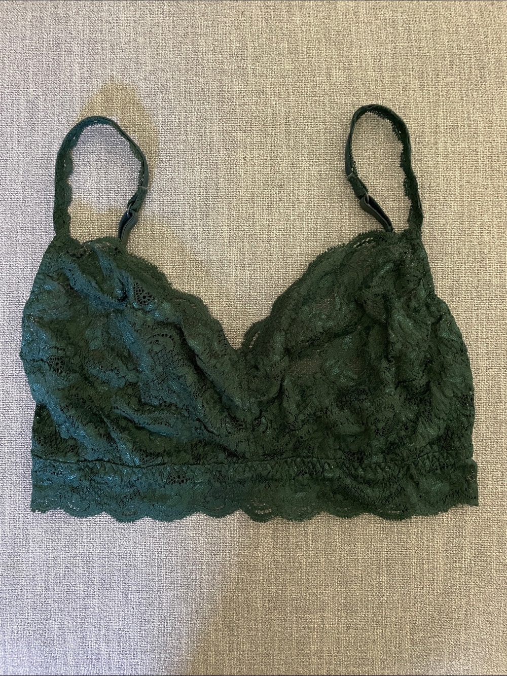 Cosabella Never Say Never Lace Bralette - Dark Green